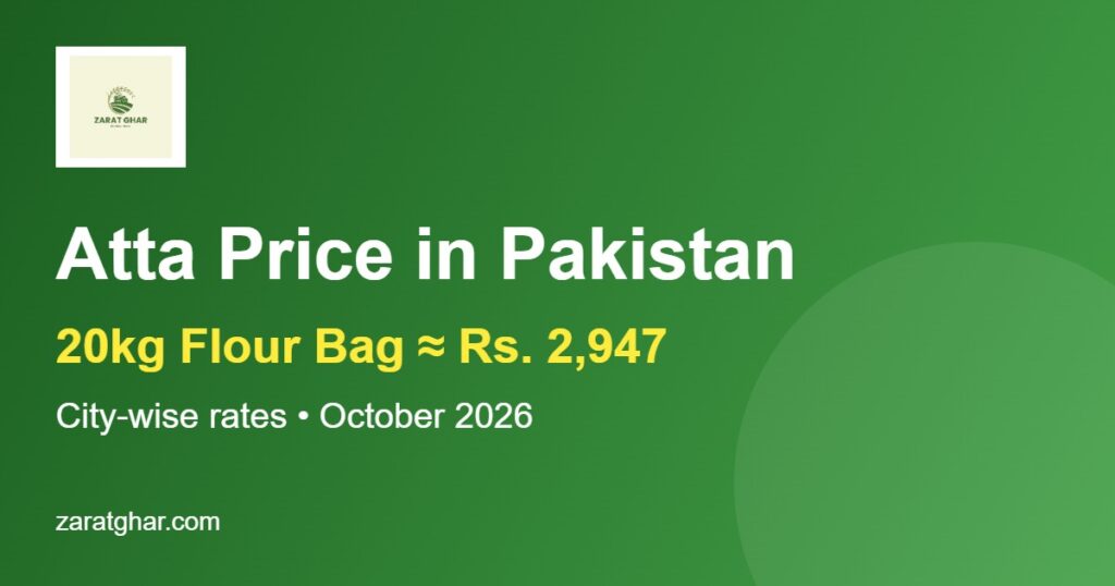 Atta price in Pakistan today 20kg flour bag rate
